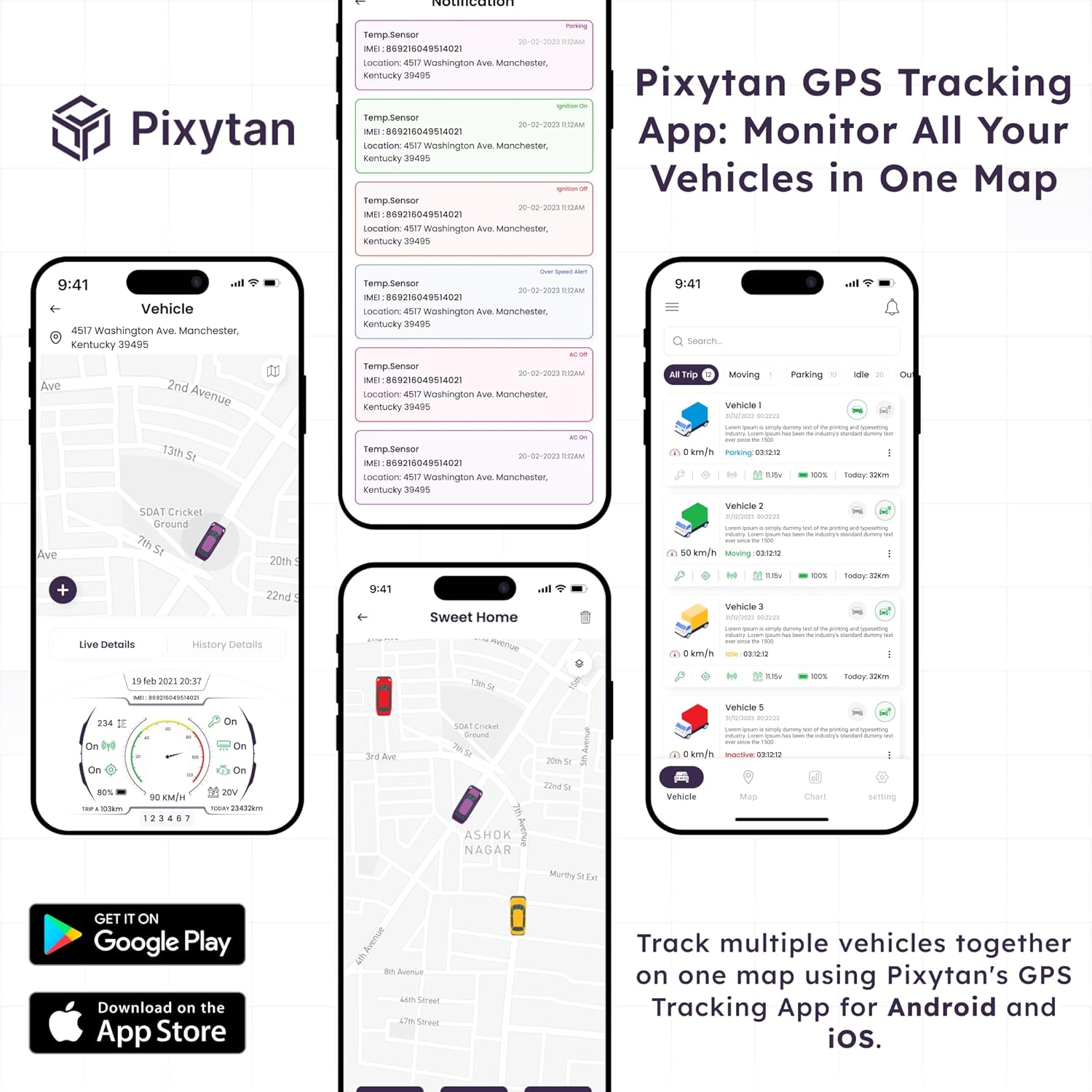 Pixytan GPS™ Wired GPS Tracker | For Car, Bike, Scooter, Truck, Bus with 15+ Premium Features
